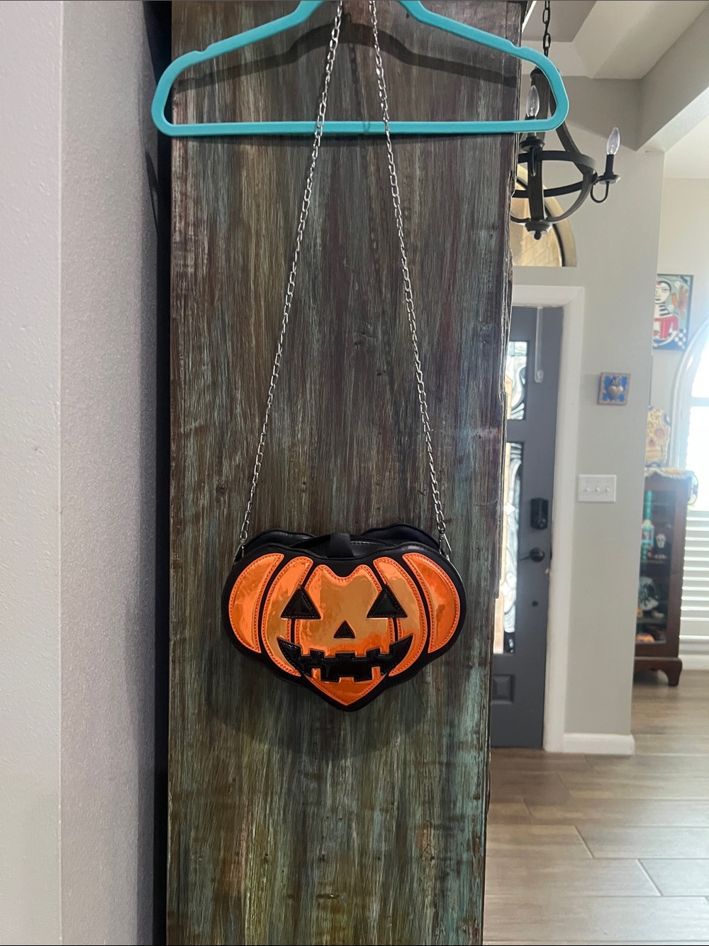 Halloween Pumpkin Jack-O'-Lantern Crossbody Bag - Orange